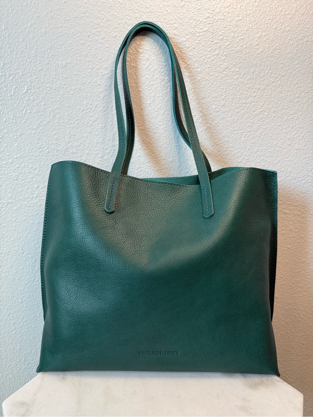 NWOT Portland Leather Goods Large August Tote Sea Glass Leather